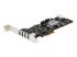 StarTech.com 4 Port USB 3.0 PCIe Card w/ 4 Dedicated Channels - Left-angle