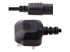 StarTech.com 3ft (1m) UK Computer Power Cable, BS 1363 to C13 Power Cord, 18AWG, 10A 250V, Black Replacement AC Power Cord, Monitor Power Cable, BS 1363 to IEC 60320 C13 Kettle Lead - Back