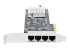 StarTech.com 4-Port 2.5Gbps NBASE-T PCIe Network Card, Intel I225-V Chip, Quad Port Computer Network Card, Multi-Gigabit NIC, PCI Express Server LAN Card, Desktop Ethernet Interface Card, PCI Express 2.0 (PR42GI-NETWORK-CARD) - Left side