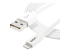 StarTech.com 2m (6ft) Long White Apple 8-pin Lightning Connector to USB Cable for iPhone / iPod / iPad - Close up