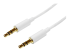 StarTech.com 2m White Slim 3.5mm Stereo Audio Cable - Right-angle